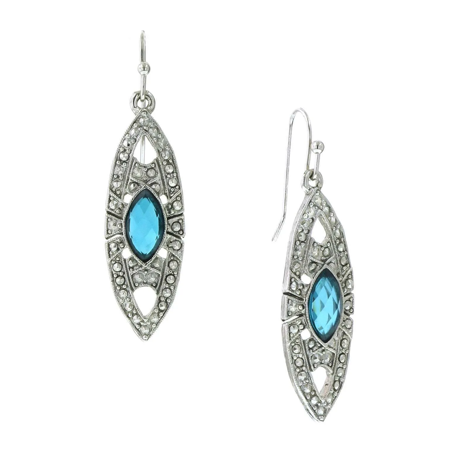 2028 Jewelry Art Deco Inspired Leaf Drop Earrings
