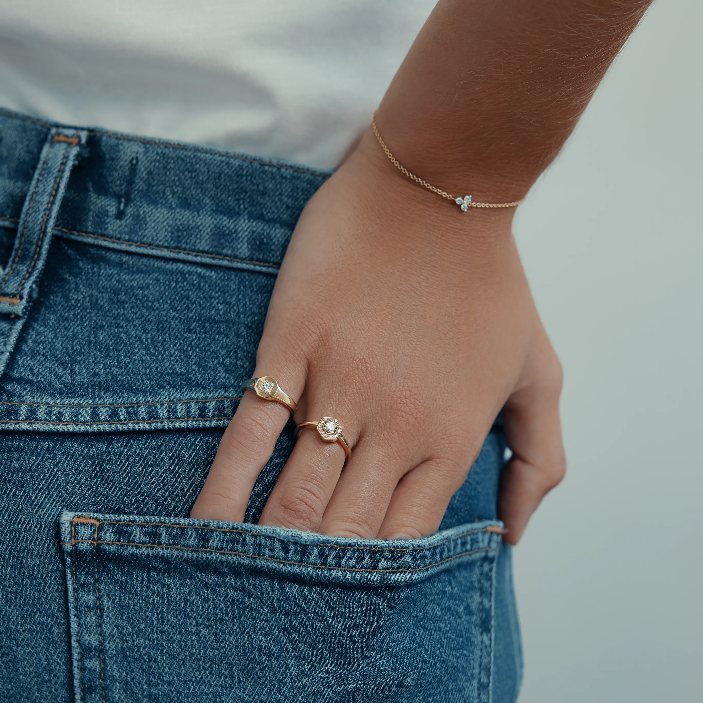 Amy Gold Ring 3.5mm Diamond